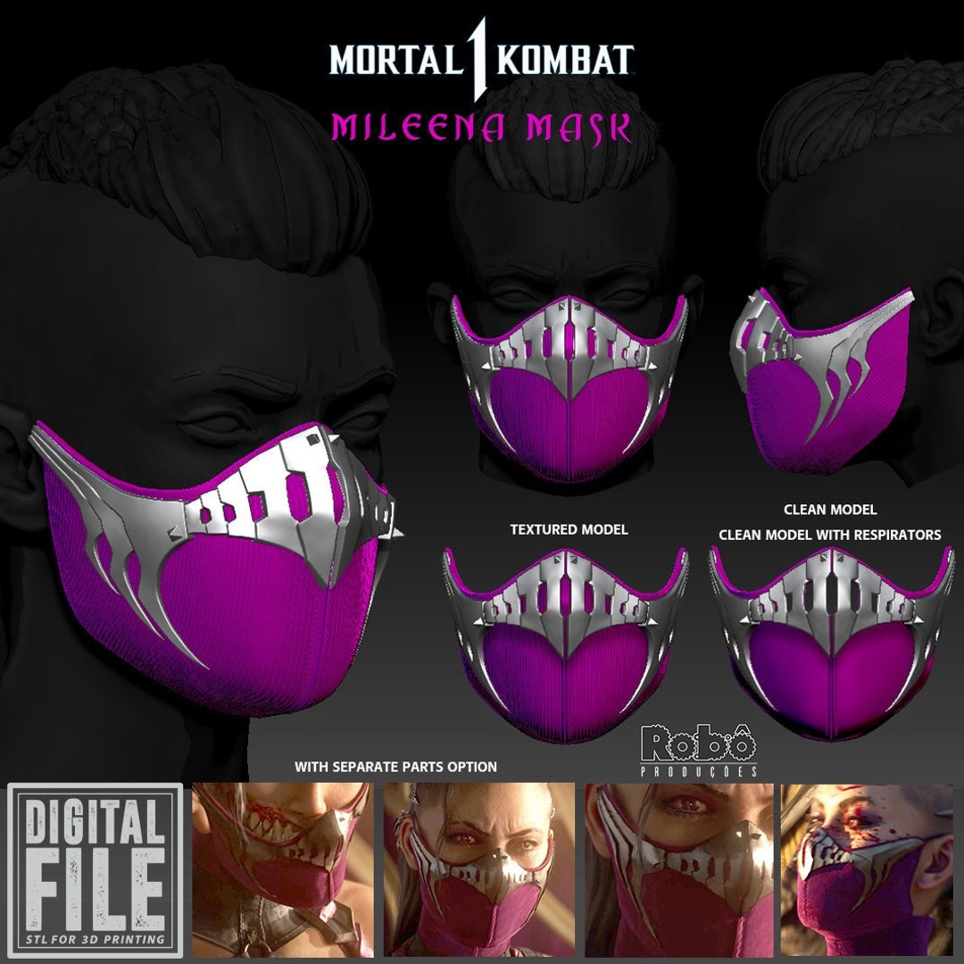 Mortal Kombat 1 Mileena Mask Cosplay MK12 3D Model STL Files Etsy