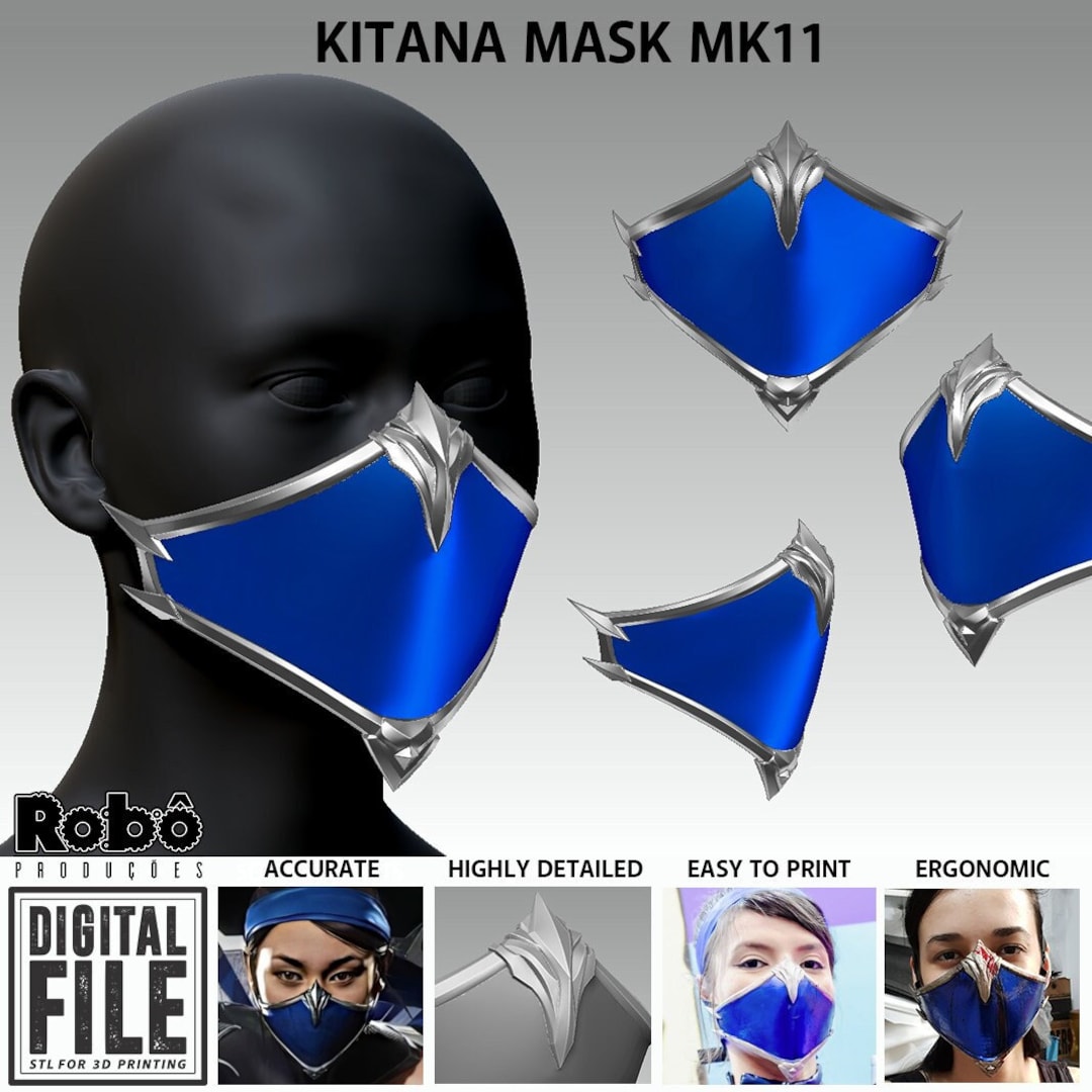 Maschera di Kitana per cosplay di Mortal Kombat 11 MK11 File