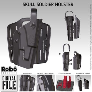 Skull Soldier Nightwar Leg Holster for Cosplay - STL model 3D print file