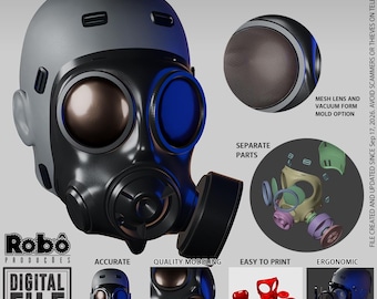 Male Soldier Tatical Hockey Mask - STL model 3D print file