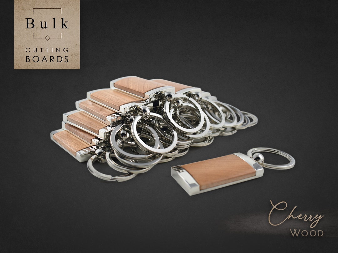 Pack of Cherry Wood Keychain's Bulk Products, Personalized Keychains