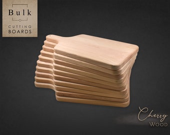 Pack of Cherry Hardwood Cutting Boards with Handle - 8"x17"x3/4" - Bulk Cutting Boards, Corporate Gifts, Home Products, Blanks