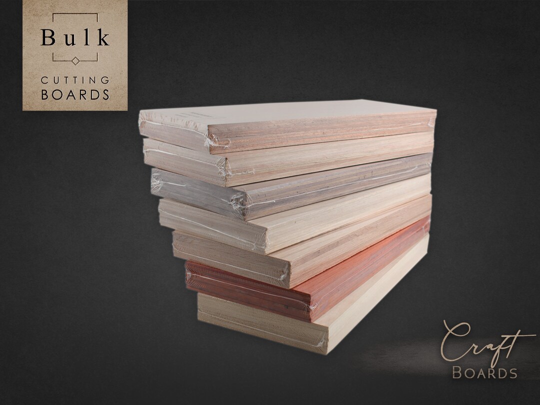 Pack of Wood Craft Boards 1/8 Thick 6.5x15x0.125 walnut, Padouk, Red