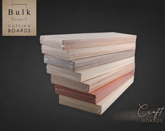 Pack of Wood Craft Boards 1/8 thick - 6.5x15x0.125&quot; (Walnut, Padouk, Red Oak, Maple, Basswood, Mahogany) Laser Cutting, Wood Blanks, DIY