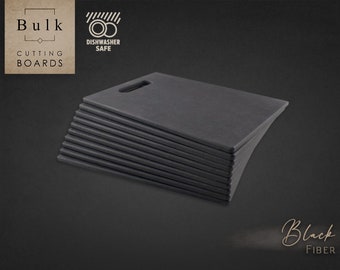 Pack of Mini Dishwasher Safe Cutting Boards - Black Fiber, Richlite - 6 x 9 x 0.25", Bulk Cutting Boards, Sustainable, Eco-Friendly, Blanks