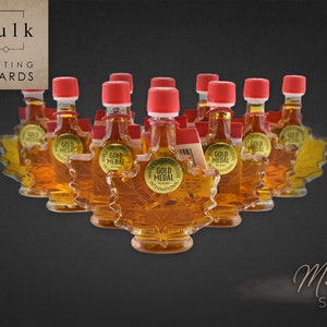 Pure Canadian Maple Syrup Bottles - Maple Leaf Glass (50ml)