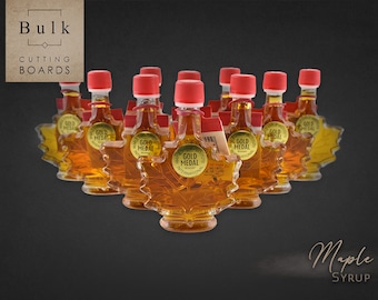 Pure Canadian Maple Syrup Bottles - Maple Leaf Glass (50ml)