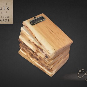 Cherry Wood Check Presenters: Live Edge Restaurant Supplies