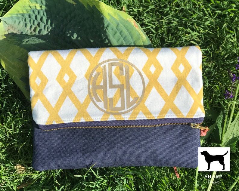 Gift for her Under 50 Summer Clutch Fold-over Clutch Clutch *FREE PERSONALIZATION* Bridesmaid Clutch