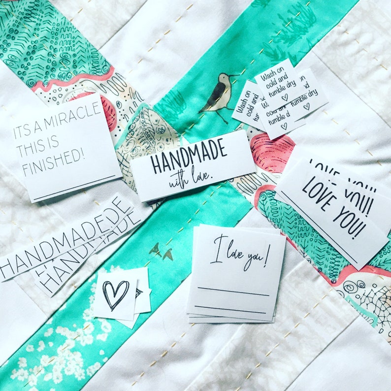 Printable Sewing Labels Ironon Labels Project Labels Handmade Label Etsy