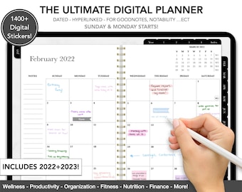 Digital Planner Goodnotes, Daily Planner, IPad Planner, Dated Daily Planner, Hyperlinked Agenda, Hyperlinked Daily and Weekly Planner