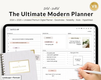 Digital planner, Goodnotes planner, iPad planner, Notability planner, Dated digital planner, Digital calendar