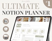 The Ultimate Notion Planner, Notion Template, Notion Planner, Notion Life Planner, Aesthetic Notion Planner, Light and Dark Themes
