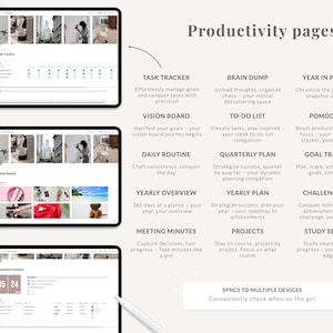 The Ultimate Notion Planner, Notion Template, Notion Planner, Notion Life Planner, Aesthetic Notion Planner, Light and Dark Themes image 8