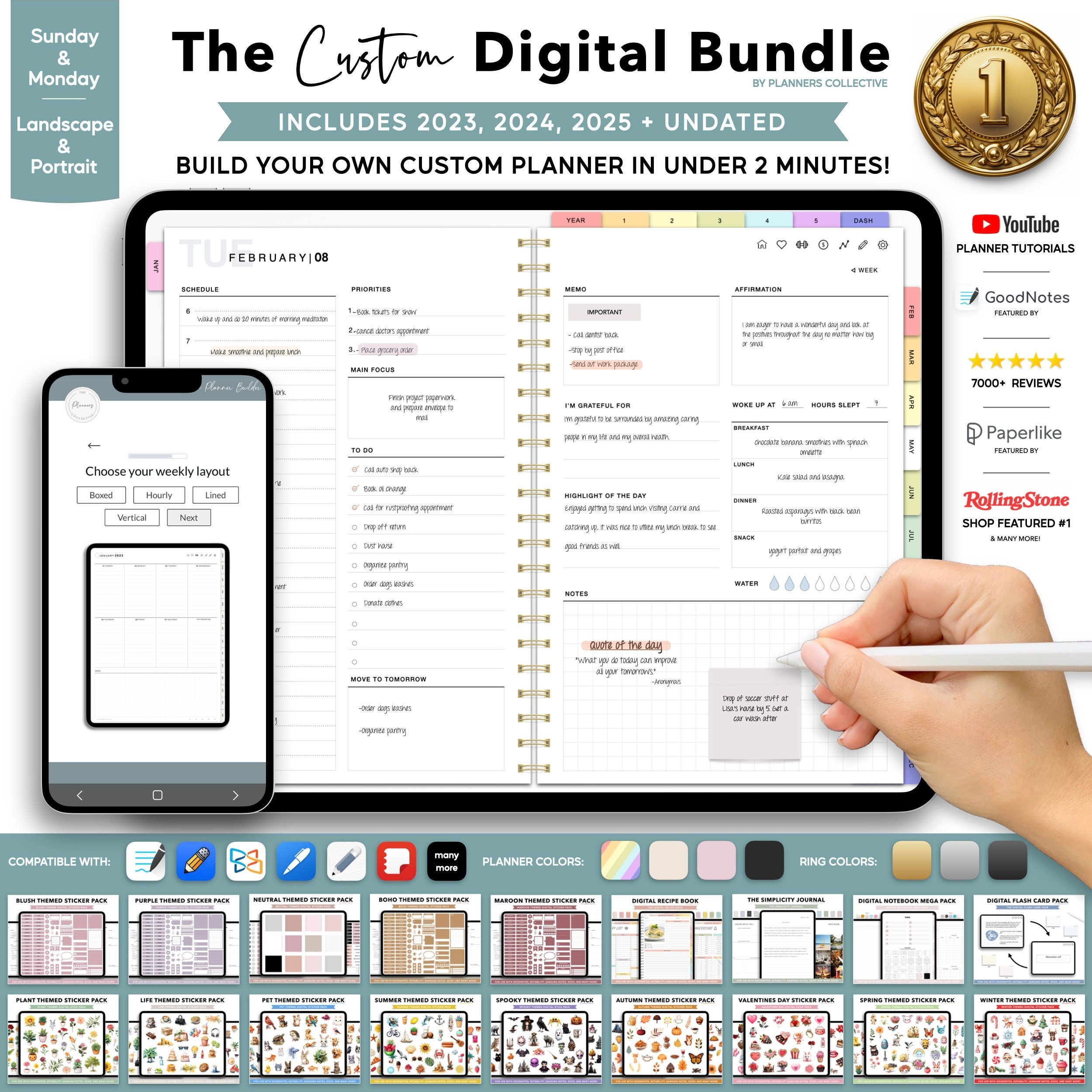 2023 Digital PRODUCTIVITY Planner for iPad and iPad Pro & Tablets