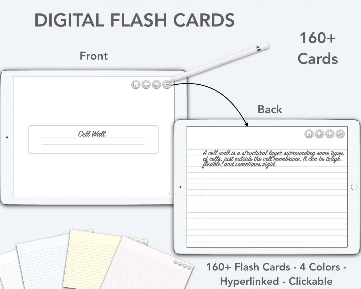 Digital Flash Cards Goodnotes Flash Cards Ipad Flash Cards Etsy