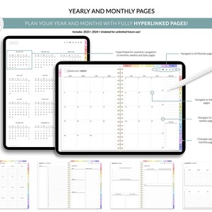 Digital Planner, Goodnotes Planner, iPad Planner, Notability Planner, Dated Digital Planner, 2024 2025 Undated Planner afbeelding 4