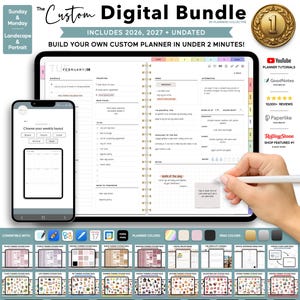 Custom Digital Planner Bundle: 2026, 2027 & Undated
