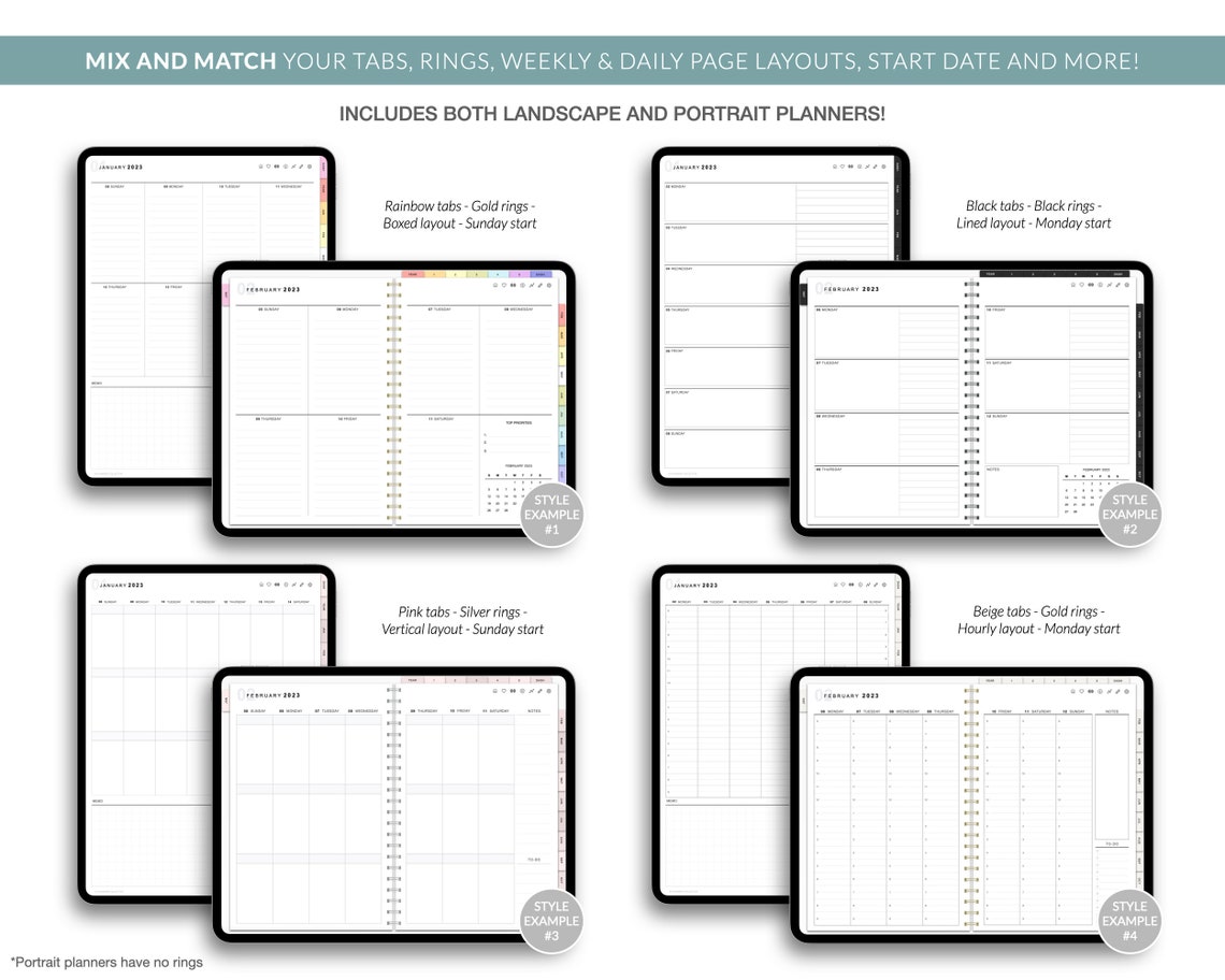 Digital Planner Goodnotes Planner Ipad Planner Notability Etsy