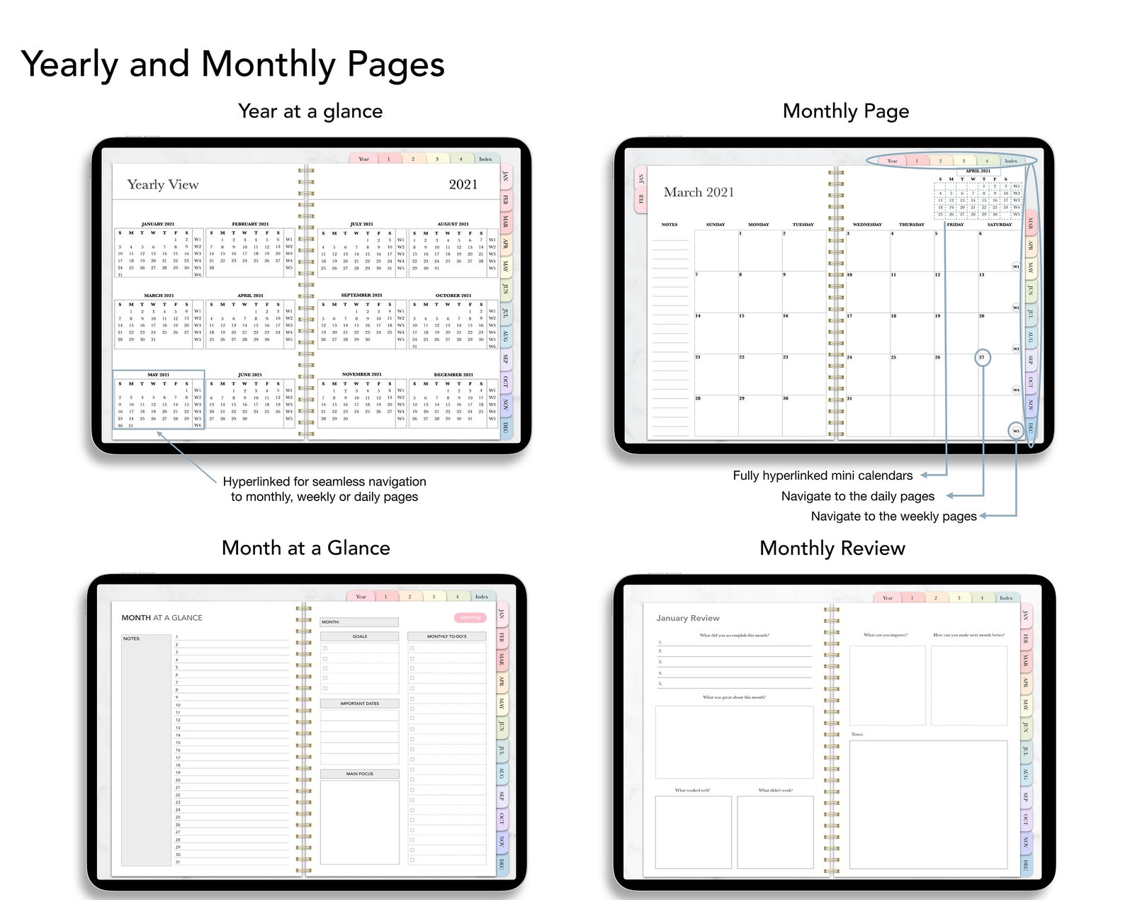 Digital Planner Goodnotes Ipad Planner Daily Planner Weekly Etsy 日本