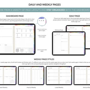 Digital Planner, Goodnotes Planner, iPad Planner, Notability Planner, Dated Digital Planner, 2024 2025 Undated Planner afbeelding 5