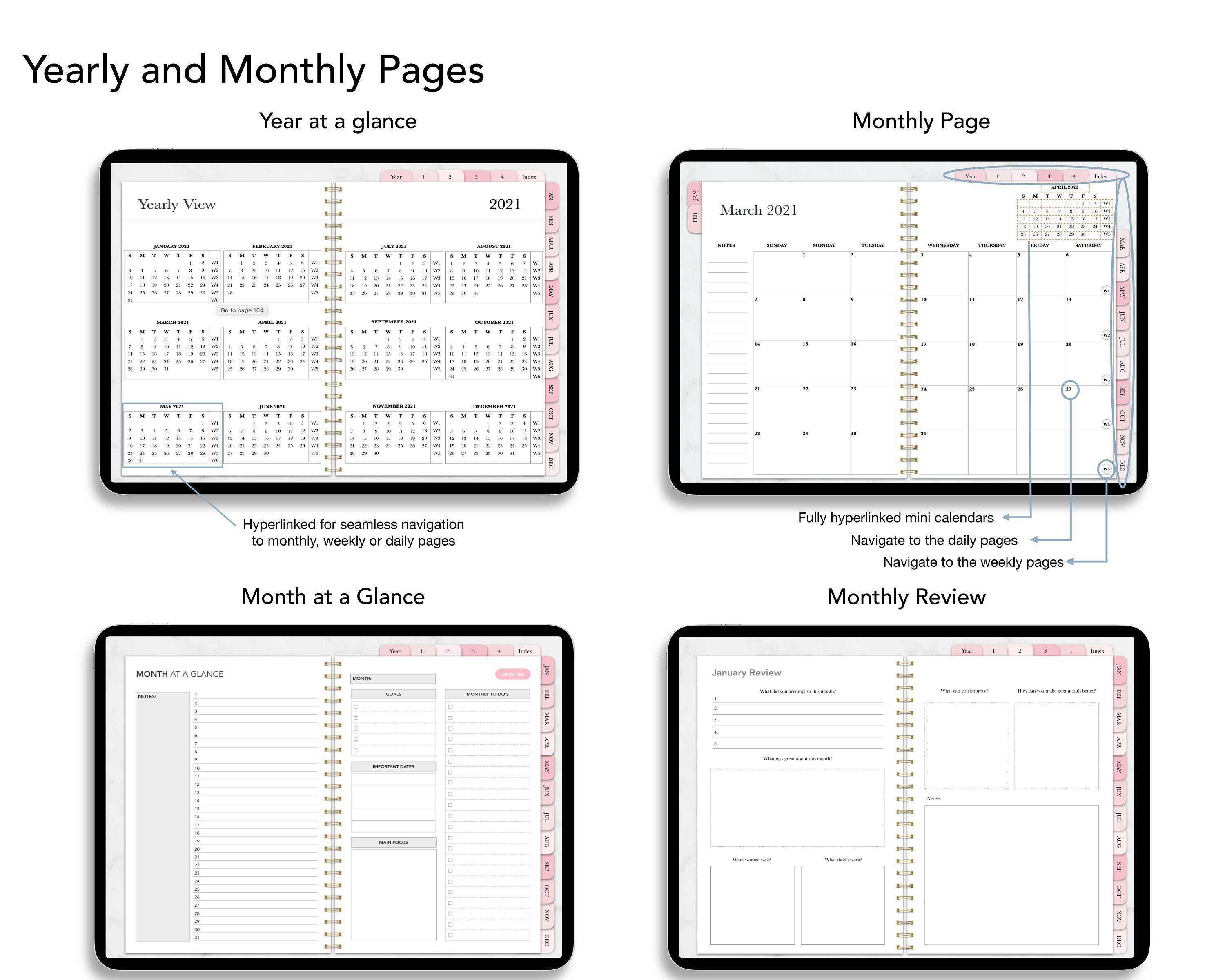 Digital Planner Goodnotes Daily Planner Ipad Planner Dated Etsy Canada