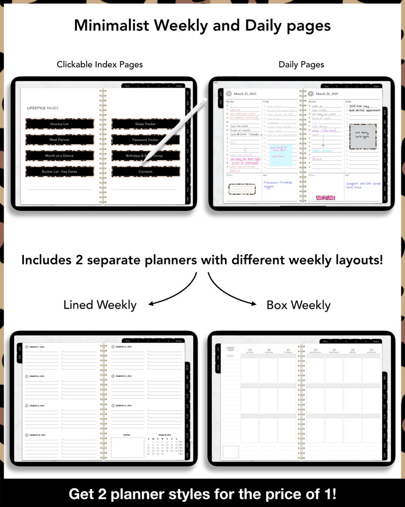 Digital Planner Goodnotes Ipad Planner Daily Planner Weekly Etsy