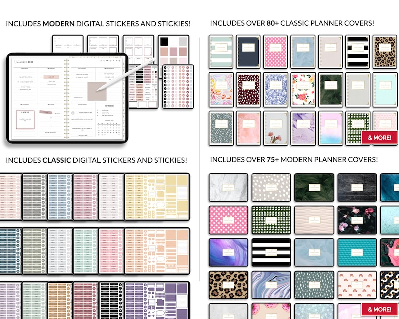 Digital Planner, Goodnotes Planner, iPad Planner, Notability Planner, Dated Digital Planner, 2024 2025 Undated Planner afbeelding 9