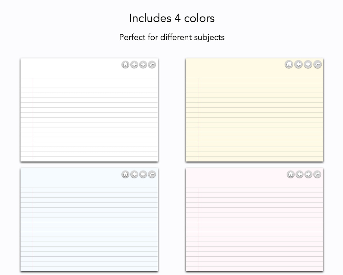 Digital Flash Cards Goodnotes Flash Cards Ipad Flash Cards Etsy