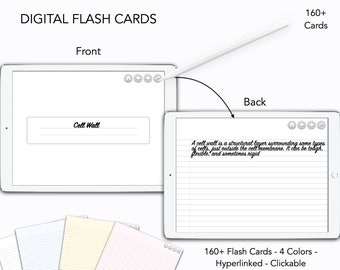 Cyfrowe karty Flash - Karty Flash Goodnotes - Karty Flash na iPada - Karty Flash z mnożeniem