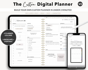 Digital Planner, Goodnotes Planner, iPad Planner, Notability Planner, Dated Digital Planner, 2023 2024 2025 Undated Planner, Notepad