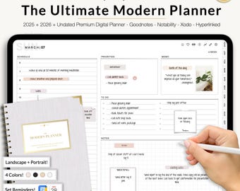 Digital planner, Goodnotes planner, iPad planner, Notability planner, Dated digital planner, Digital calendar