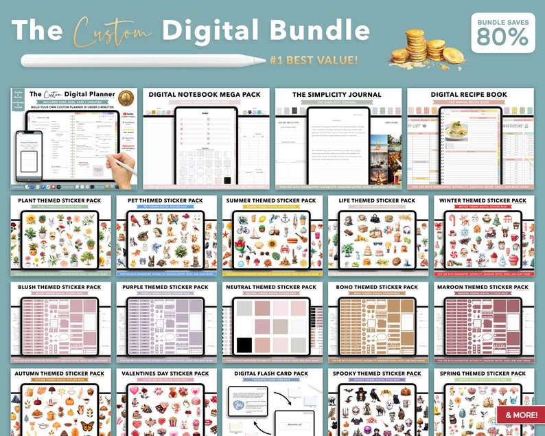 Digital Planner, Goodnotes Planner, iPad Planner, Notability Planner, Dated Digital Planner, 2024 2025 Undated Planner afbeelding 10