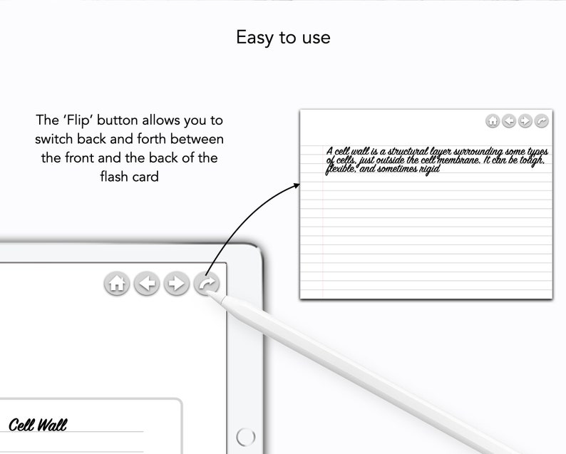 Digital Flash Cards Goodnotes Flash Cards Ipad Flash Cards Etsy