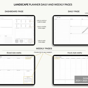 Digital planner, Goodnotes planner, iPad planner, Notability planner, Dated digital planner, Digital calendar image 3