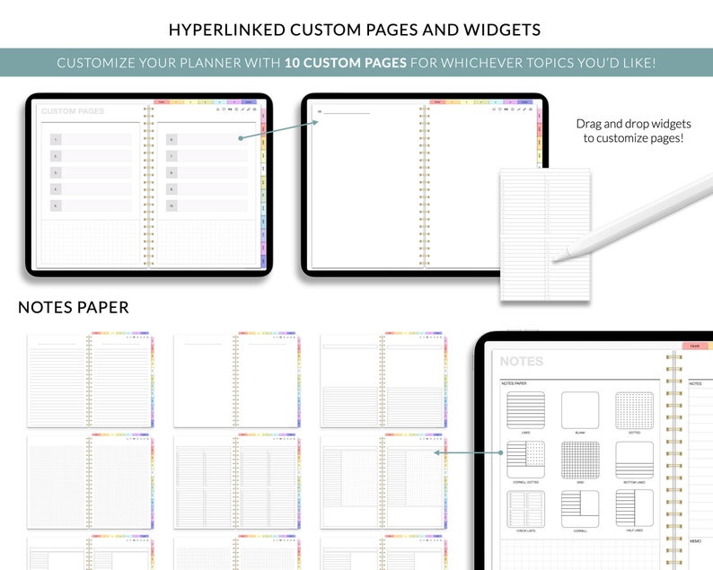 Digital Planner, Goodnotes Planner, iPad Planner, Notability Planner, Dated Digital Planner, 2024 2025 Undated Planner afbeelding 8