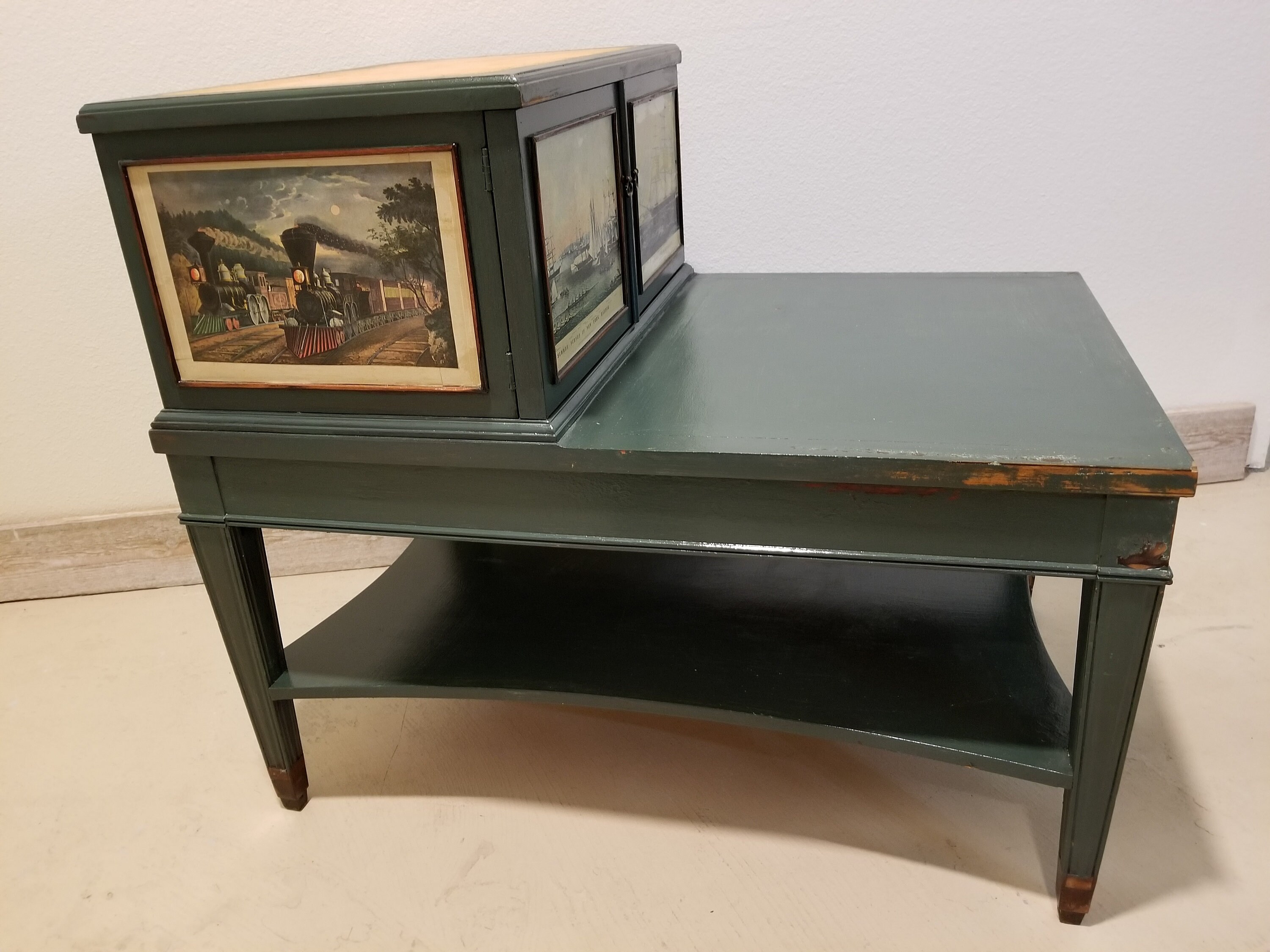 Vintage Fully Restored Telephone Table With Storage Etsy