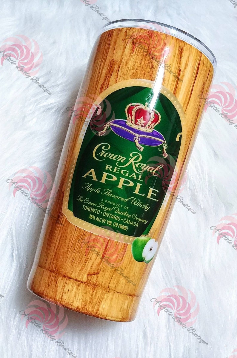 Download Crown Royal Apple glitter ombre woodgrain tumbler | Etsy