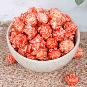 Strawberries & Cream Flavor Free Shipping, Pink Popcorn, Party Favors, Baby Shower, It&#39;s a Girl, Party Themed Candied Popcorn, Made Fresh.