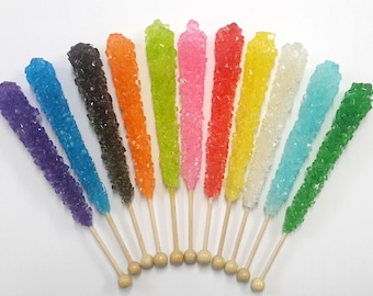 Rocky Candy Sticks, Choose Your Flavor, Nine Flavors to Choose From, Colorful Candy Sticks, Kosher Candy, Halal Candy, Gluten Free