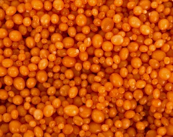 Bubble Bits Orange Flavor 1 Lb Bag, Perfect for Decoration, Fun Dessert Toppers and Party Favors, Bright Orange Color, Bulk Candy