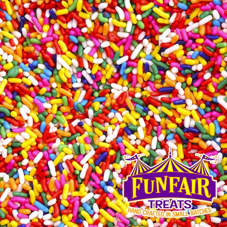 Rainbow Sprinkles Rainbow Jimmies 12 Oz Etsy