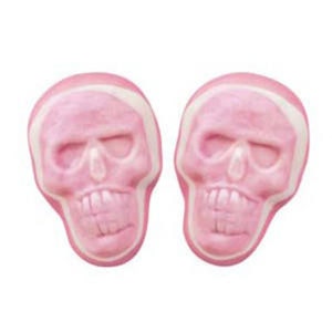 Gummi Skulls Soft & Chewy Halloween Candy 1.1 Lb Bag, Spooky Gummies Berry Flavor Skull Shape, Party Decoration, Trick Treat Halloween Candy