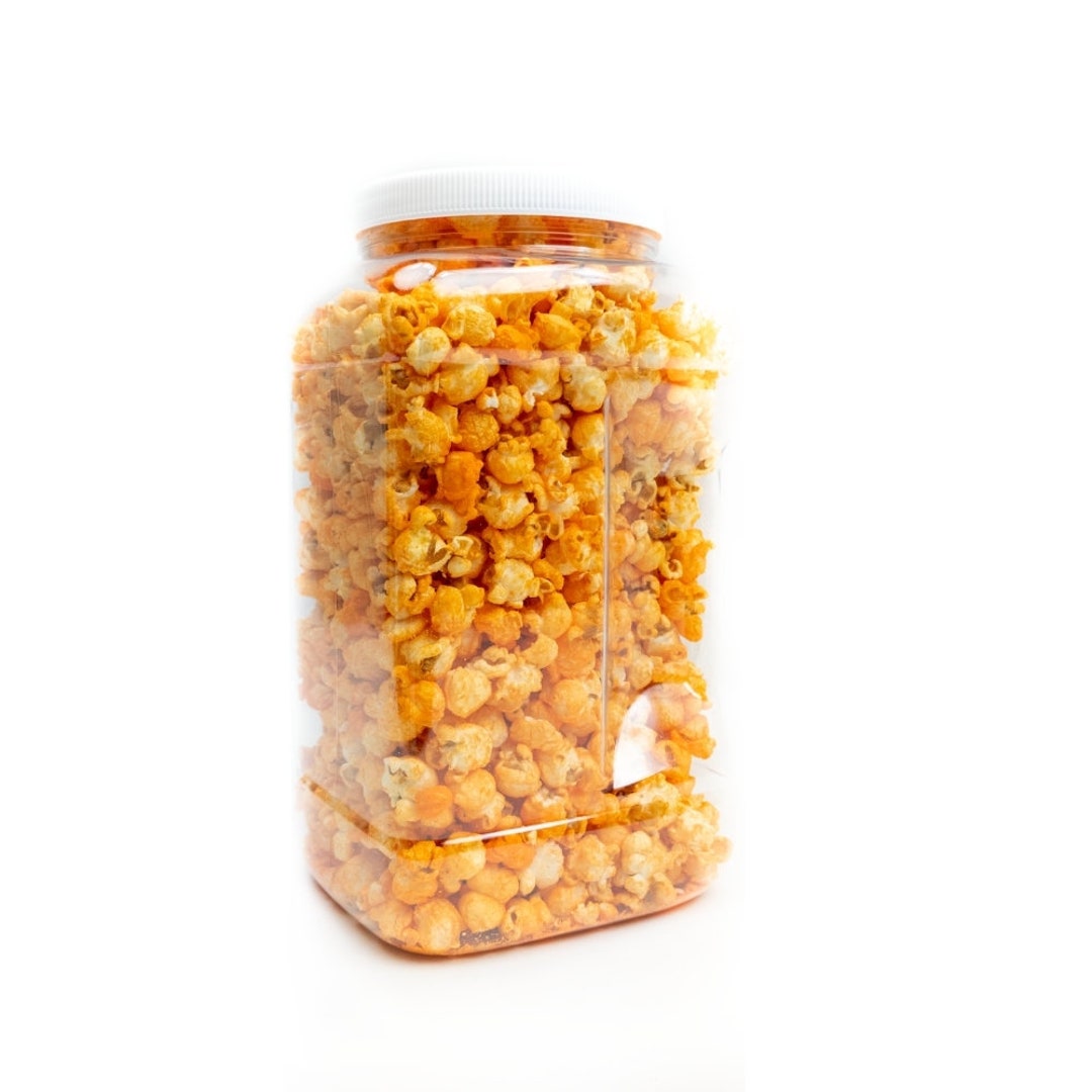 GOURMET Spicy Popcorn Jar Made to Order Fresh Popped Popcorn Spicy