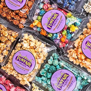 12 Bags Popcorn Sampler Box, Free Shipping, Savory-Candied-Specialty Popcorn, Assorted Flavors Popcorn, Party Favors, Birthday Gift