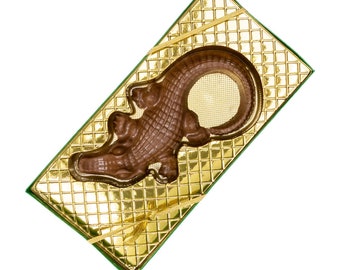 Chocolate Alligator Milk Chocolate, Dark Chocolate, White Chocolate, Unique Gift, Gator in Florida, Perfect Gift for any Celebration, 5.5 oz