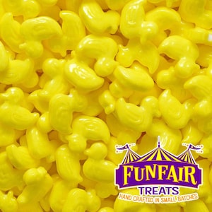 Quackers Yellow Ducks Candy 1 Lb, Hard Pressed Duck Shaped Candy, Yellow Bright Color, Perfect for Baby Shower, Gender Reveal, Party Favor