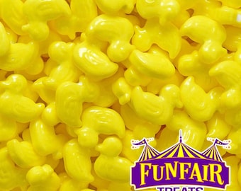 Quackers Yellow Ducks Candy 1 Lb, Hard Pressed Duck Shaped Candy, Yellow Bright Color, Perfect for Baby Shower, Gender Reveal, Party Favor