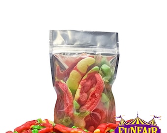 Freeze Dried Gummi Chili Peppers | Freeze Dried Candy | Crunchy Candy | Spicy Candy | Fun Candy | Party Candy | Birthday Candy