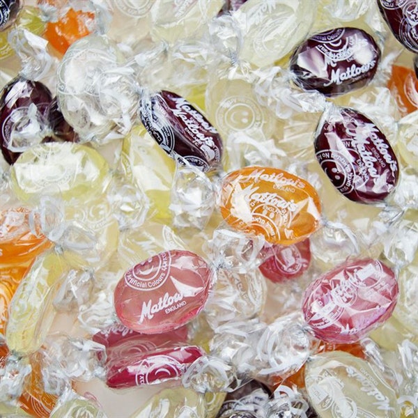 Matlow's Assorted Fruit Drops, Individually Wrapped, Assorted Fruit Flavor, Nostalgic Candy, Assorted Crystal Colors - 3 Lb Bag